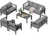 MeXo Gartenlounge-Set XXL Gartenmöbel Set Aluminium Outdoor, (Set, 6-tlg, 1×3-Sitzer Sofa, 2×2-Sitzer Sofa, 2×Sessel, 1×Tisch, 18×Auflagen), wetterfest Loungeset für 8-10 Personen, Flexible Kombination Bild 3