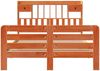 vidaXL Massivholzbett mit Regal ohne Matratze Wachsbraun 140x190 cm 3309991 Bild 4