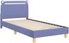 vidaXL Kinderbettgestell mit Kopfteil Jeans blau 90 x 190 cm Stoff 42011223 Bild 4