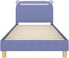 vidaXL Kinderbettgestell mit Kopfteil Jeans blau 90 x 190 cm Stoff 42011223 Bild 5