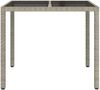 vidaXL Gartentisch Grau 90 x 90 x 75 cm Poly-Rattan 362534 Bild 3
