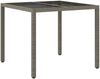 vidaXL Gartentisch Grau 90 x 90 x 75 cm Poly-Rattan 362534 Bild 5