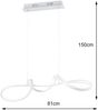LED Pendelleuchte PERUGIA Metall Weiß matt mit 3 Stufen Dimmer, Breite 81cm Bild 4