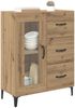 vidaXL Sideboard Artisan-Eiche 69,5 x 34 x 90 cm Verbundholz und Eisen 880843 Bild 3