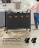 SONGMICS Wäschekorb mit Rollen, Wäschesammler 4 Fächer, 200 L Wäschesortierer, beweglicher Wäschewagen, 5 Etiketten, für Waschküche, Schlafzimmer, Badezimmer, tintenschwarz Bild 4