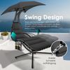 KESSER® Schwebeliege mit Sonnenschirm, Stahl / Polyester anthrazit, 100 x 200 x 200 cm Bild 3