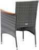 vidaXL Garten-Essstühle 4 Stk. Poly Rattan Grau 310567 Bild 5