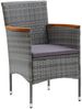 vidaXL Garten-Essstühle 4 Stk. Poly Rattan Grau 310567 Bild 2