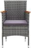 vidaXL Garten-Essstühle 4 Stk. Poly Rattan Grau 310567 Bild 3