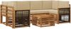 vidaXL Outdoor-Sofagarnitur 7 pcs Natur und Beige Massivholz Akazie 3384084 Bild 2