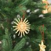 SALCAR 56-teiliges WeihnachtsbaumSchmuck aus Stroh, Strohsterne Set, Natürlicher Stroh Anhänger für Weihnachtsdekoration, handgemachter natürlicher Schmuck für Christbäume Bild 5
