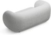 Micadoni Sofa Kate 2-Sitzer Strukturierter Stoff Hellgrau Melange Bild 3