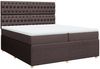 vidaXL Boxspringbett mit Matratze Dunkelbraun 200x200 cm Stoff 3292173 Bild 2