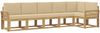 vidaXL Outdoor-Sofagarnitur mit Kissen 6 pcs Weiß und Beige Polyester 3387702 Bild 2