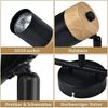ZMH Deckenleuchte 3 Flammig Schwarz Deckenstrahler - Deckenlampe Holz LED GU10 Deckenlampe Drehbar 330° für Wohnzimmer Schlafzimmer Küche Kinderzimmer Ohne Leuchtmittel Bild 3