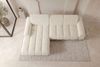 Couch Kairo L Form in Stoff - Chenille - creme - Links Bild 4