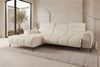 Couch Kairo L Form in Stoff - Chenille - creme - Links Bild 5