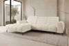 Couch Kairo L Form in Stoff - Chenille - creme - Links Bild 2