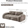 2-Sitzer Modulsofa H 76 x T 204 x B 95 cm aus Chenille in Braun, rahmenlos Bild 5