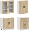 vidaXL Kücheneinheit KALMAR 8 pcs Sonoma-Eiche Holzwerkstoff 3438185 Bild 3