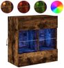 vidaXL TV-Wandschrank mit LED-Leuchten Räuchereiche 58,5x30x60,5 cm 837096 Bild 2