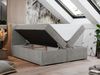 Boxspringbett, Matratze und Topper, zwei Bettkästen - LOPE - 180x200cm - Hellgrau Stoff - H3 Bild 2