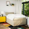 vidaXL Boxspringbett mit Matratze Creme 120x200 cm Stoff 3288153 Bild 4