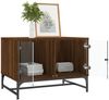 vidaXL Couchtisch mit Glastüren Braun Eichen-Optik 68,5x50x50 cm 836545 Bild 4