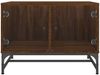 vidaXL Couchtisch mit Glastüren Braun Eichen-Optik 68,5x50x50 cm 836545 Bild 5