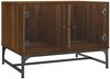 vidaXL Couchtisch mit Glastüren Braun Eichen-Optik 68,5x50x50 cm 836545 Bild 2