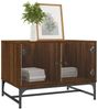 vidaXL Couchtisch mit Glastüren Braun Eichen-Optik 68,5x50x50 cm 836545 Bild 3