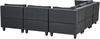 Beliani 'Unstad' Sofa, Schwarz, Stoff, 72 x 228 x 228 cm, ohne Ottomane, Rechts Bild 5