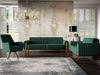 Sofa Designersofa VALERIE 2-Sitzer in Stoff Elisa Velvet Flaschengrün Bild 5