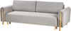 Schlafsofa 3-Sitzer KVAM Stoff Grau mit Stauraum Bild 4