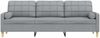 vidaXL Sofa 3-Sitzer mit Zierkissen Hellgrau 210 cm Stoff 3278201 Bild 3