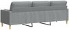 vidaXL Sofa 3-Sitzer mit Zierkissen Hellgrau 210 cm Stoff 3278201 Bild 5