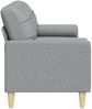 vidaXL Sofa 3-Sitzer mit Zierkissen Hellgrau 210 cm Stoff 3278201 Bild 4