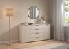 rauch Kombikommode Sideboard Türkommode Schubladenkommode Kommode ASTANA (Breite 160 cm / Höhe 81 cm, mit 4 Einlegeböden), 2-türig, 4 geräumige Schubladen, Kantengriff Alufarben MADE IN GERMANY Bild 2