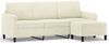 vidaXL 3-Sitzer-Sofa mit Hocker Creme 180 cm Samt 3201182 Bild 2