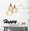 Dekoschild Happy in Schwarz MDF Holz Schild Aufhängen Holzschrift Wanddeko MDF Holz Deko Schriftzug Buchstaben Holzbuchstaben Monogramm Tischdeko 3D Bild 2