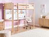 Hochbett mit Schreibtisch Kiefernholz FOUCAMONT 90 x 200 cm Hellbraun Bild 3
