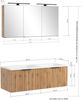 Waschtisch-Set >Nizza< (2-tlg.) in Wotaneiche, schwarz - 120x200x47cm (BxHxT) Bild 2