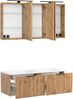 Waschtisch-Set >Nizza< (2-tlg.) in Wotaneiche, schwarz - 120x200x47cm (BxHxT) Bild 4
