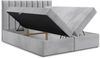 AX LIVING Bett mit Bettkasten 160x200 cm Bursa Boxspringbett Grau mit Topper Bild 3