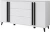 Home affaire Sideboard Helsinki, Kommode mit 2 Türen und 3 Schubladen, Breite 150 cm (1 St), Push-to-Open-Schubladen, höhenverstellbare Einlegeböden Bild 2