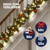 Casaria Weihnachtsgirlande 5m 80 LED inkl. Deko mit Fernbedienung Outdoor Girlande Weihnachten Tannengirlande Außen Weihnachtsdeko Bild 5