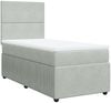 vidaXL Boxspringbett mit Matratze Hellgrau 90x190 cm Samt 3294508 Bild 3