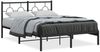 vidaXL Bettgestell mit Kopfteil Metall Schwarz 140x190 cm 376226 Bild 2