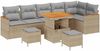 vidaXL Gartensofa-set 9 pcs Beige Poly-Rattan 3362932 Bild 2