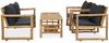 vidaXL 4-tlg. Garten-Lounge-Set mit Auflagen Bambus 315601 Bild 2